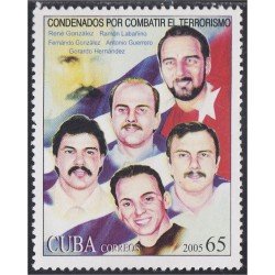 Cuba 4299 2005 Homenaje a 5 Cubanos condenados por Luchar contra el terrorismo MNH