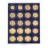 Lindner 2122M Bandeja 50 mm para monedas con 20 huecos cuadrados para octos y marquitos