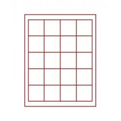 Lindner 2720 Bandeja 47 mm para monedas con 20 huecos cuadrados