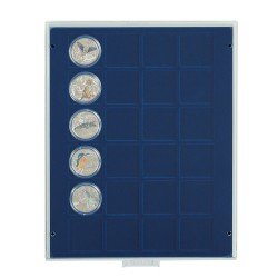 Lindner 2124M Bandeja 42 mm para monedas con 24 huecos cuadrados Lindner 2124M Bandeja 42 mm para monedas con 24 huecos cuadrados
