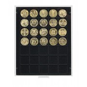 Lindner 2135C Bandeja 36 mm para monedas con 35 huecos cuadrados