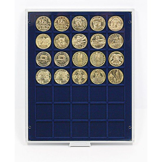 Lindner 2135M Bandeja 36 mm para monedas con 35 huecos cuadrados