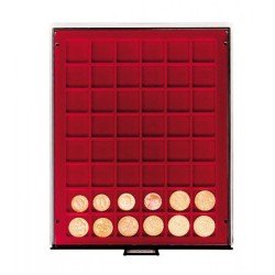Lindner 2748 Bandeja 30 mm para monedas con 48 compartimentos cuadrados Lindner 2748 Bandeja 30 mm para monedas con 48 compartimentos cuadrados