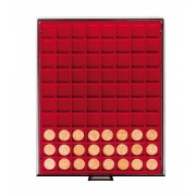 Lindner 2780 Bandeja 24 mm para monedas con 80 compartimentos cuadrados 