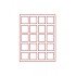 Lindner 2870 Bandeja doble 47 x 47 mm compartimentos cuadrados 20 monedas