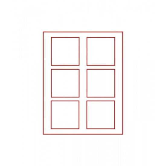 Lindner 2856 Bandeja doble 85 x 85 mm compartimentos cuadrados 6 monedas Lindner 2856 Bandeja doble 85 x 85 mm compartimentos cuadrados 6 monedas