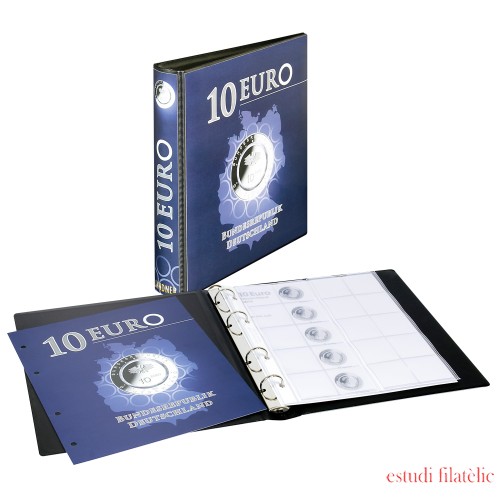 Lindner 1110M álbum pre-impreso para monedas de colección de 10 euros Lindner 1110M álbum pre-impreso para monedas de colección de 10 euros