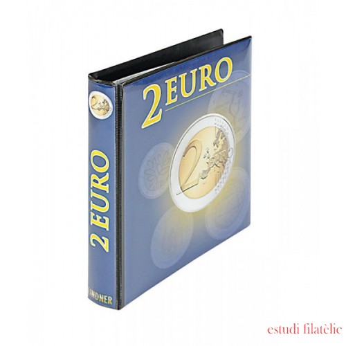 Lindner 1118R Carpeta de anillas para album para monedas conmemorativas de 2 Euros