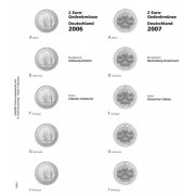 Lindner 1505-1 Hojas individuales para monedas conmemorativas de 2 Euros Estados Federados Alemanes
