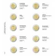 Lindner 1118-27 Hojas individuales para monedas conmemorativas de 2 Euros