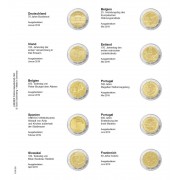 Lindner 1118-26 Hojas individuales para monedas conmemorativas de 2 Euros