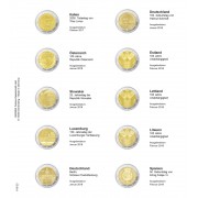Lindner 1118-23 Hojas individuales para monedas conmemorativas de 2 Euros