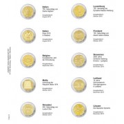 Lindner 1118-17 Hojas individuales para monedas conmemorativas de 2 Euros