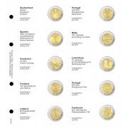 Lindner 1118-16 Hojas individuales para monedas conmemorativas de 2 Euros