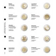 Lindner 1118-6 Hojas individuales para monedas conmemorativas de 2 Euros