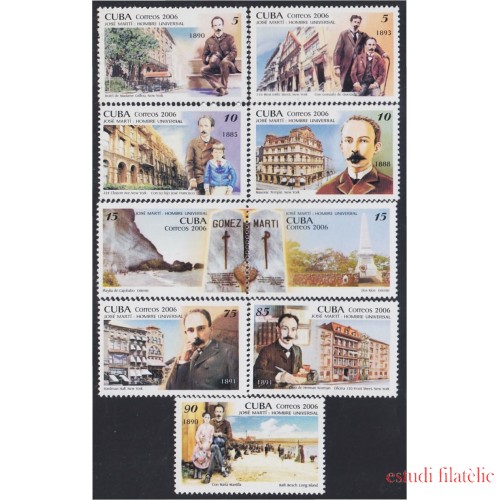 Cuba 4329/37 2006 Dr Rose Martí Patriota y escritor Cubano (III) MNH