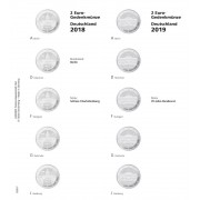 Lindner 1505-7 Hojas individuales para monedas conmemorativas de 2 Euros Estados Federados Alemanes