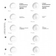 Lindner 1505-5 Hojas individuales para monedas conmemorativas de 2 Euros Estados Federados Alemanes
