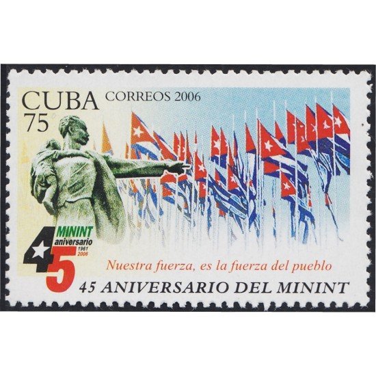 Cuba 4338 2006 45 Años de MININT MNH Cuba 4338 2006 45 Años de MININT MNH