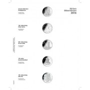 Lindner MU20E16 Hojas individuales pre-impresas Publica M para monedas de 20 Euros de Plata de Alemania