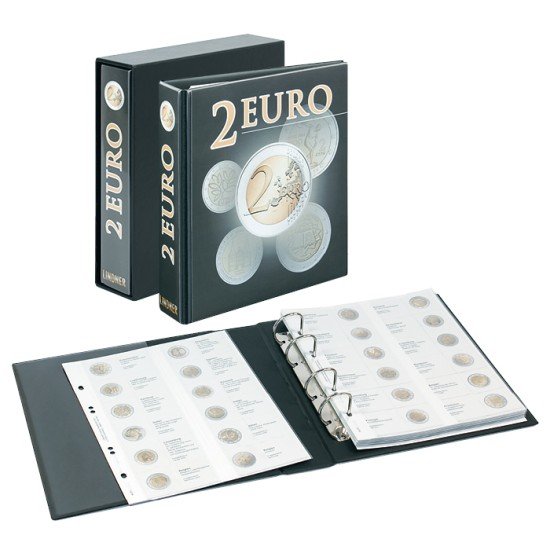 Lindner 3535E2 Album pre-impreso para monedas de 2 Euros Lindner 3535E2 Album pre-impreso para monedas de 2 Euros