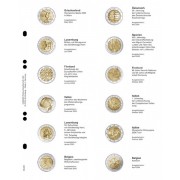 Lindner MU2E1 Hojas individuales pre-impresas para monedas de 2 Euros