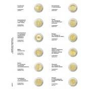 Lindner MU2E22 Hojas individuales pre-impresas para monedas de 2 Euros
