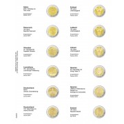 Lindner MU2E20 Hojas individuales pre-impresas para monedas de 2 Euros