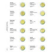 Lindner MU2E18 Hojas individuales pre-impresas para monedas de 2 Euros