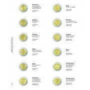 Lindner MU2E17 Hojas individuales pre-impresas para monedas de 2 Euros