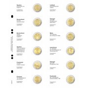 Lindner MU2E14 Hojas individuales pre-impresas para monedas de 2 Euros