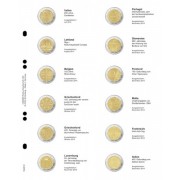 Lindner MU2E12 Hojas individuales pre-impresas para monedas de 2 Euros