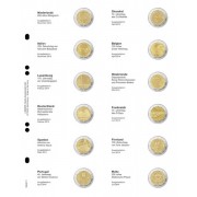 Lindner MU2E11 Hojas individuales pre-impresas para monedas de 2 Euros