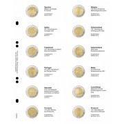 Lindner MU2E10 Hojas individuales pre-impresas para monedas de 2 Euros