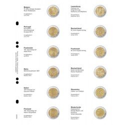 Lindner MU2E9 Hojas individuales pre-impresas para monedas de 2 Euros