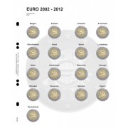 Lindner MU2E8 Hojas individuales pre-impresas para monedas de 2 Euros