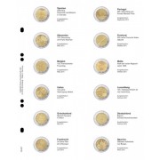 Lindner MU2E7 Hojas individuales pre-impresas para monedas de 2 Euros