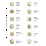 Lindner MU2E4 Hojas individuales pre-impresas para monedas de 2 Euros