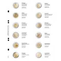 Lindner MU2E4 Hojas individuales pre-impresas para monedas de 2 Euros