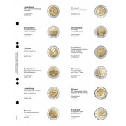 Lindner MU2E2 Hojas individuales pre-impresas para monedas de 2 Euros
