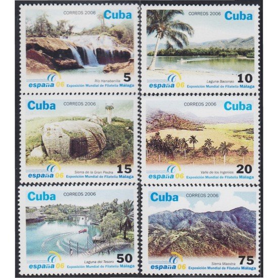 Cuba 4373/78 2006 Exposición Filatelica Internacional de Málaga Paisajes Cubanos MNH Cuba 4373/78 2006 Exposición Filatelica Internacional de Málaga Paisajes Cubanos MNH