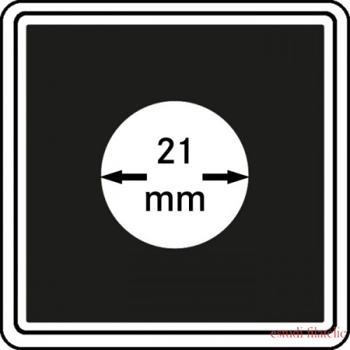 Lindner 2240021 Cápsulas Carrée 21 mm para monedas pqte 4