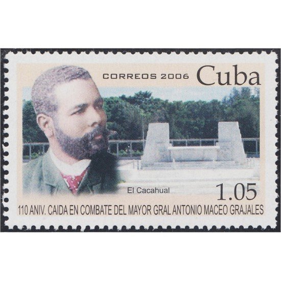 Cuba 4403 2006 110 Años de la muerte del Mayor General Antonio Maceo Grajales MNH Cuba 4403 2006 110 Años de la muerte del Mayor General Antonio Maceo Grajales MNH