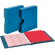 Lindner 1106EK-B karat álbum CLASSIC con estuche protector con recortes azul
