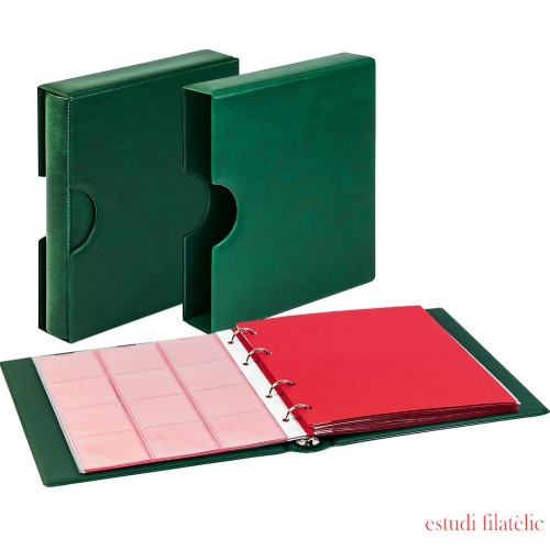 Lindner 1106EK-G karat álbum CLASSIC con estuche protector con recortes verde