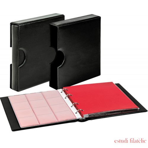Lindner 1106EK-S karat álbum CLASSIC con estuche protector con recortes negro