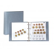 Lindner 1105-GR karat álbum de monedas EURO gris