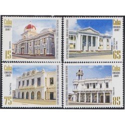 Cuba 4434/37 2007 Arquitectura Centro histórico de la Ciudad de Cienfuegos MNH