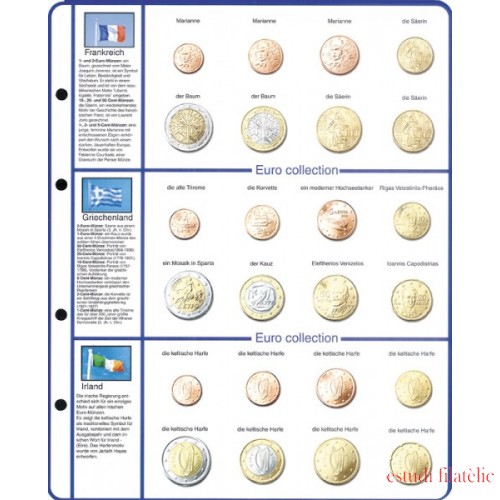 Lindner 8450-4 Página ilustrada: juegos de monedas EURO 