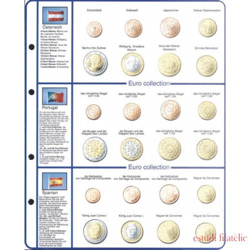 Lindner 8450-10 Página ilustrada: juegos de monedas EURO 